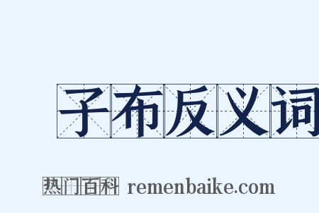 張子布反义词是什么意思的图片